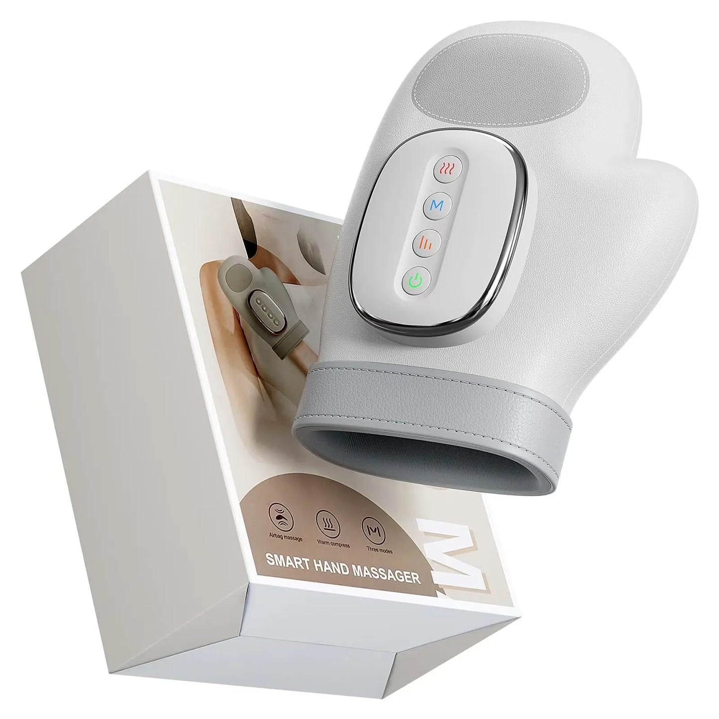 Hand Massager with Heating and Pressing Functions, Cordless Hand Massager