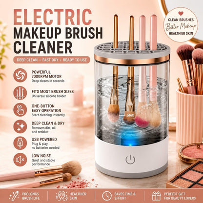 Makeup Brush Cleaner Machine Portable USB Reusable Make Up Brush  Cleaning And Drying All Size Beauty Makeup Brushes