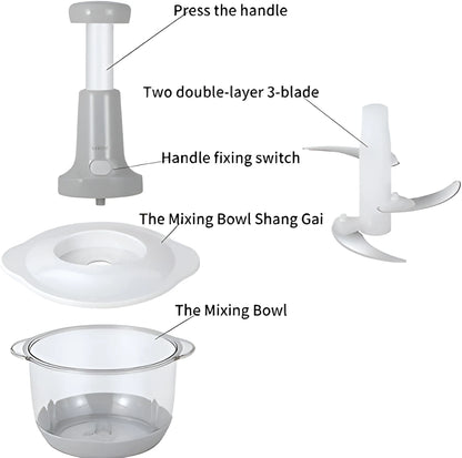 BUY 1, GET 1 FREE - Hand chopper Vegetable chopper 1500 ML