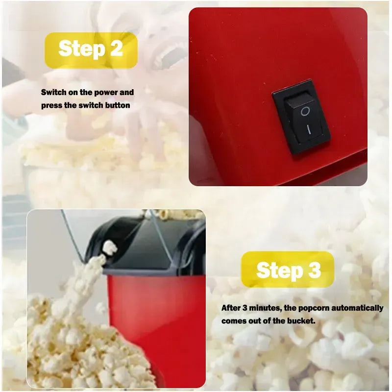 🍿 Hot Air Electric Popcorn Maker – Healthy Oil-Free Popcorn Machine