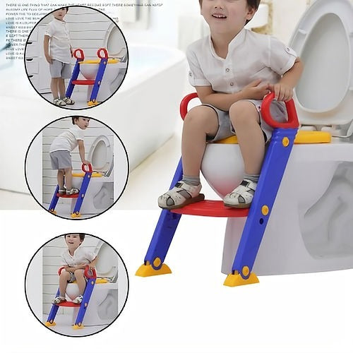 Baby Toilet Training Seat with Step Ladder | Safe, Foldable & Non-Slip Potty Seat for Kids