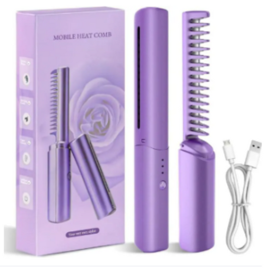 Wireless Hair Straightening Comb Mini USB