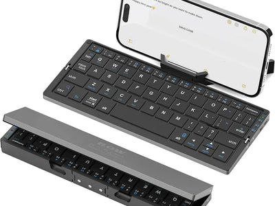 Ultra-Slim Foldable Bluetooth Keyboard - Wireless Rechargeable