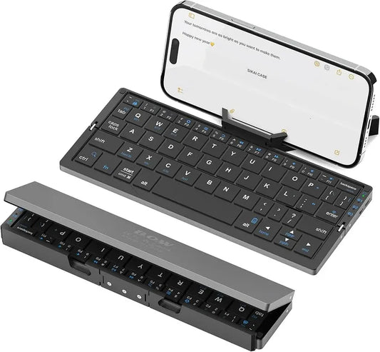 Ultra-Slim Foldable Bluetooth Keyboard - Wireless Rechargeable