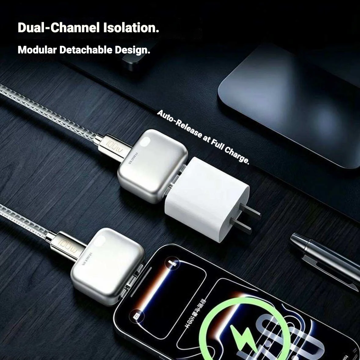 40W Smart Auto Disconnect Charging Adapter