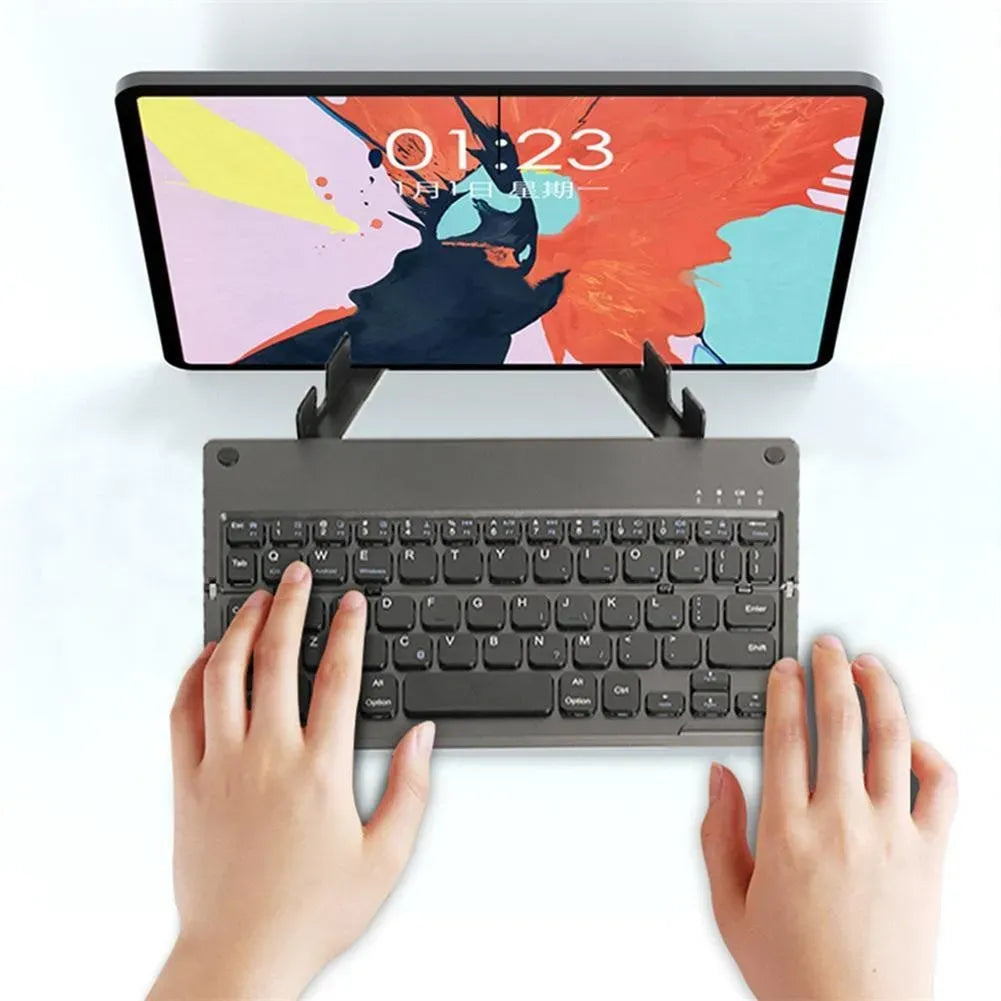 Mini Folding Keyboard Travel Keyboard Foldable Bluetooth Keyboard