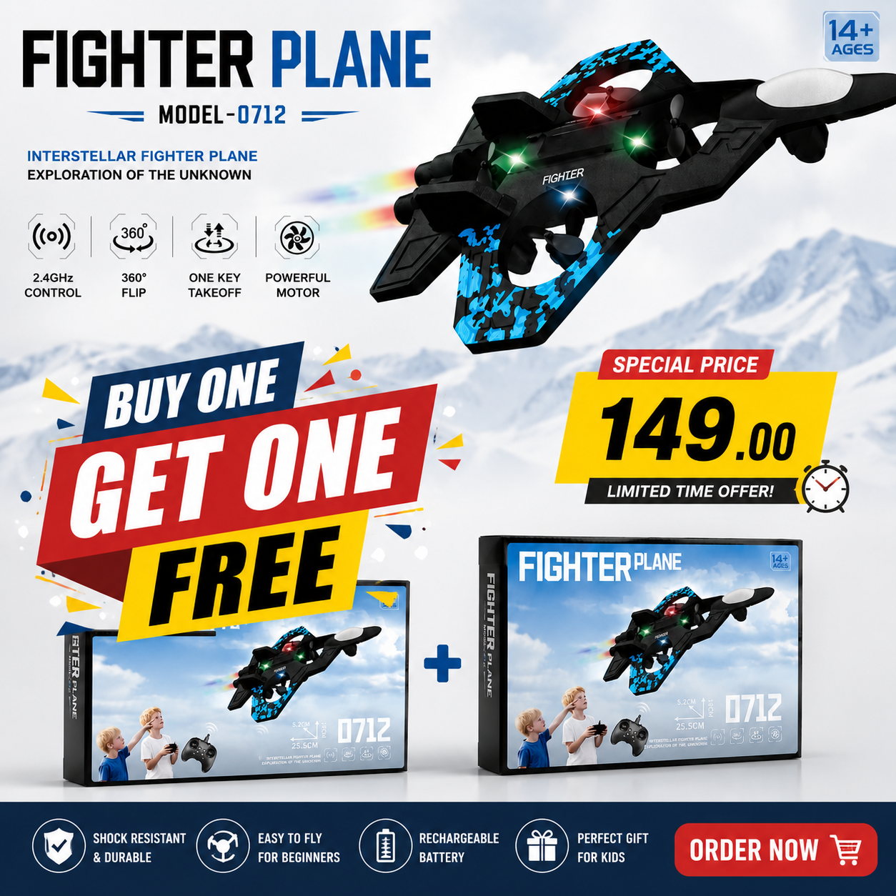 ✈️ Fighter Plane 0712 – RC Flying Aircraft Toy