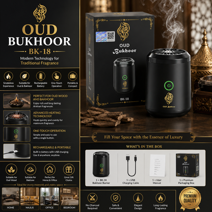🌿Portable Electric Bakhoor Burner - OUD BUKHOOR BK-18