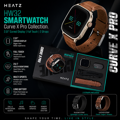 HEATZ HW32 Smartwatch – Curve X Pro Collection
