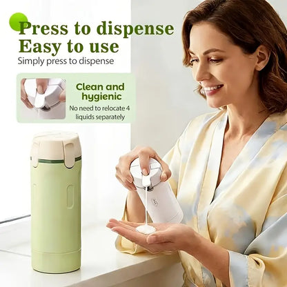 4-in-1 Travel Dispenser Bottles