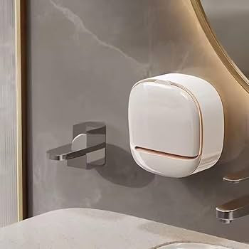 Luxury Wall-Mounted Soap Dish with Lid & Drip Tray