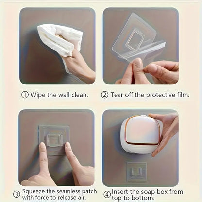 Luxury Wall-Mounted Soap Dish with Lid & Drip Tray