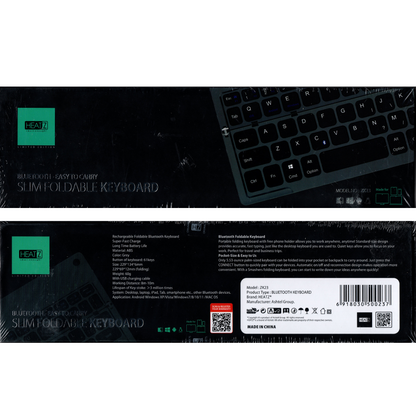 Ultra-Slim Foldable Bluetooth Keyboard - Wireless Rechargeable