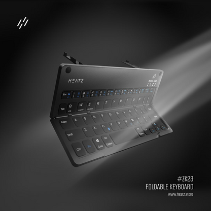 Ultra-Slim Foldable Bluetooth Keyboard - Wireless Rechargeable