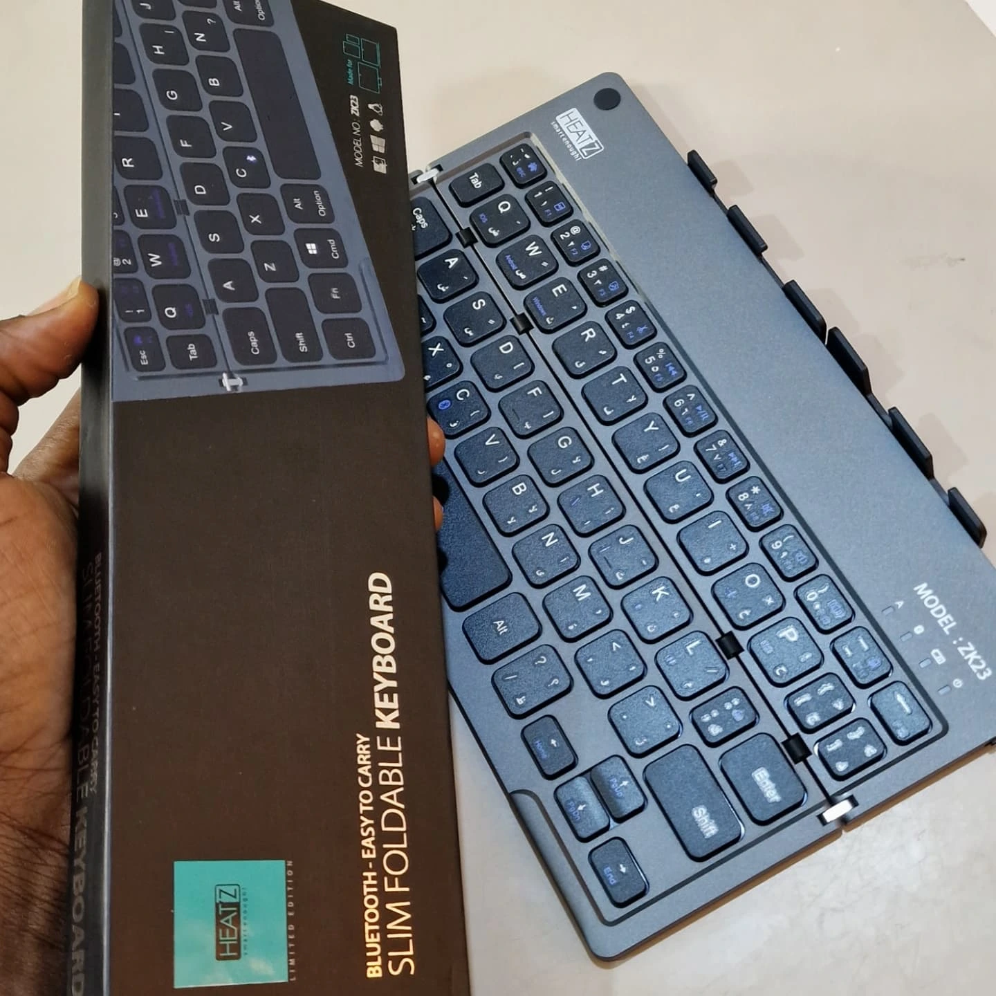 Ultra-Slim Foldable Bluetooth Keyboard - Wireless Rechargeable