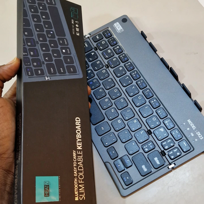Ultra-Slim Foldable Bluetooth Keyboard - Wireless Rechargeable