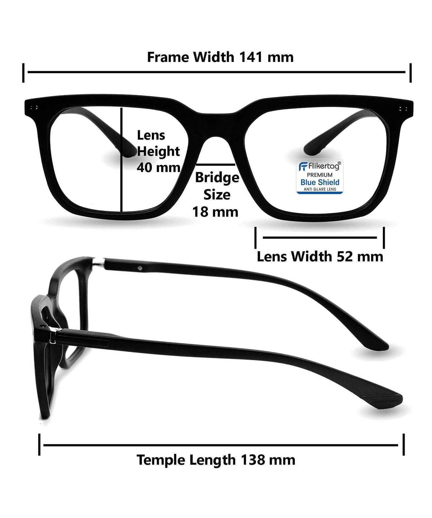Green Lion Anti Glare Glass - Black