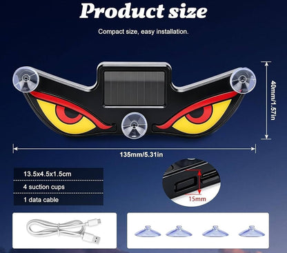 Solar Devil Eye Car Window Light, 👀