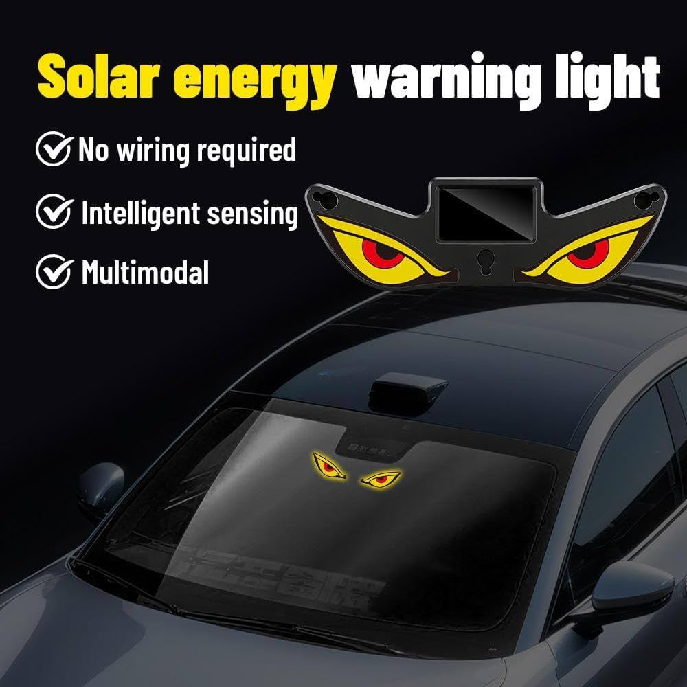 Solar Devil Eye Car Window Light, 👀