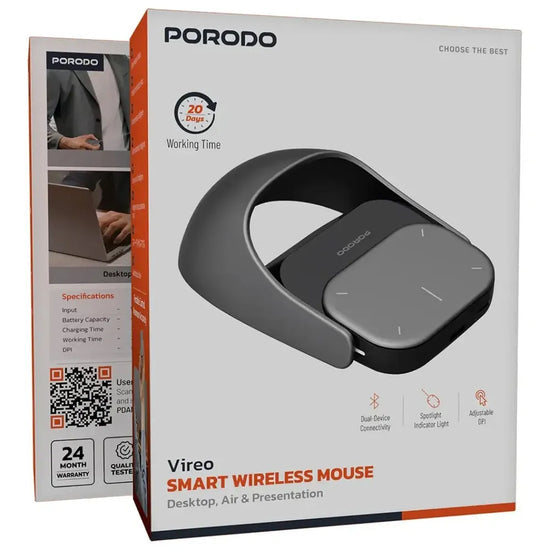 Vireo Air Mouse with Touchpad, Adjustable DPI, Bluetooth