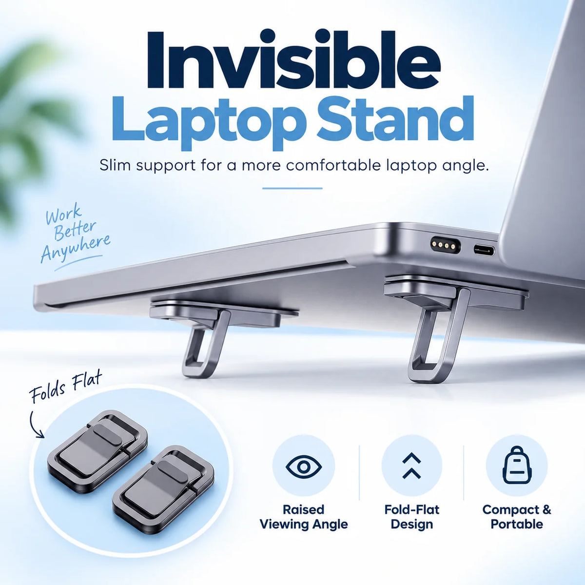 3 in 1 Invisible laptop stand