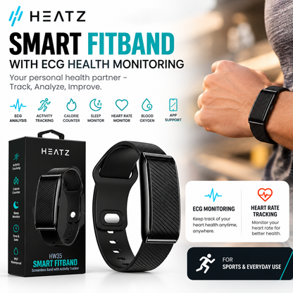 HEATZ HW35 Smart Fitband | ECG, Heart Rate &amp; Fitness Tracker