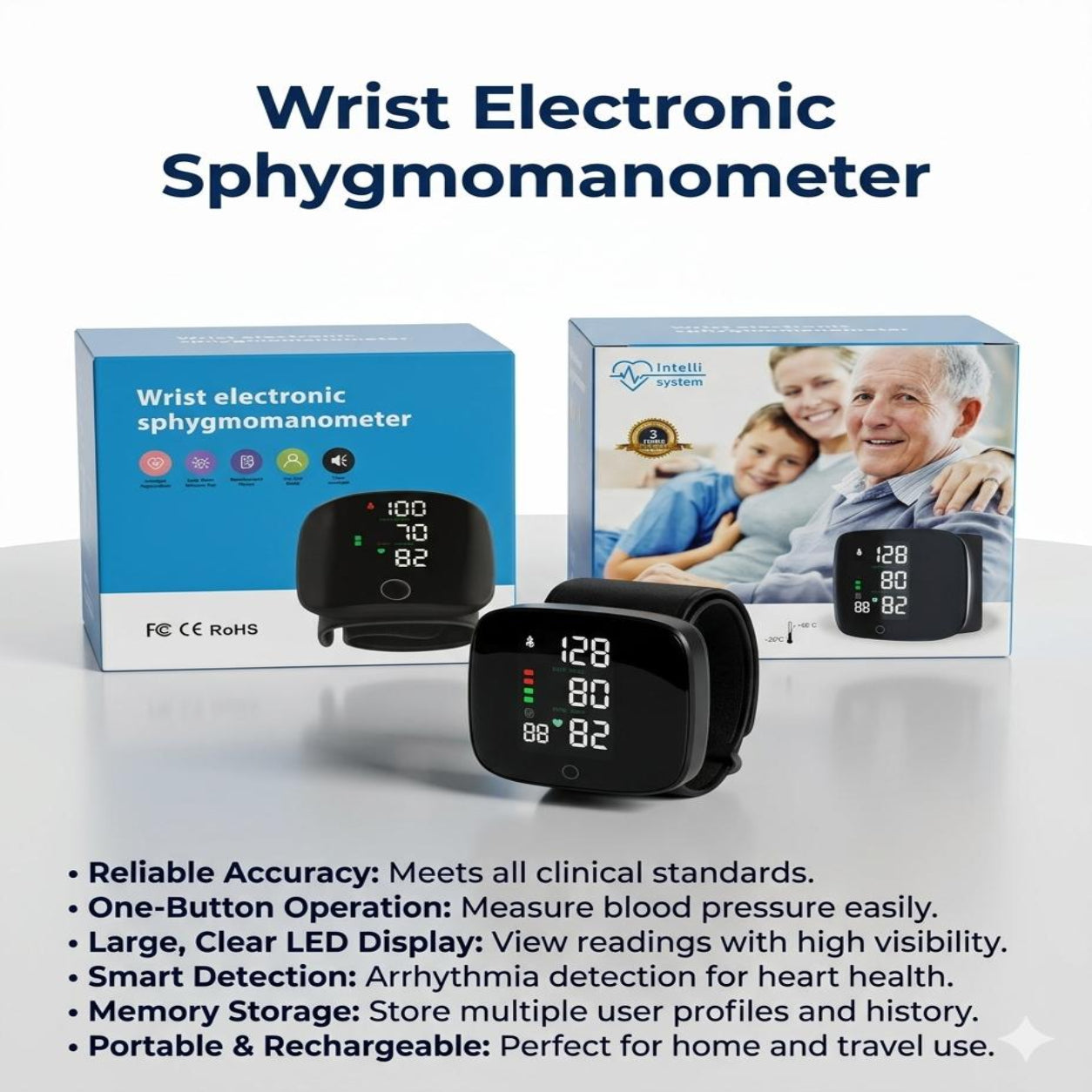 🩺 Smart Wrist Electronic Blood Pressure Monitor