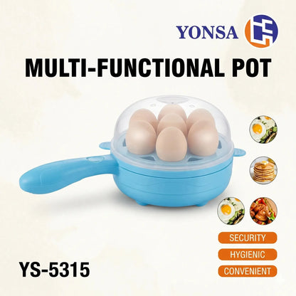Multi-Functional Mini Electric Frying Pan & Egg Steamer