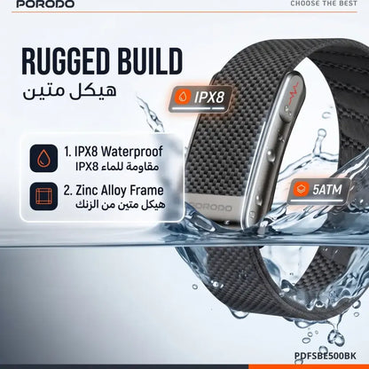 Porodo TrackFit Neo Smart Health Tracking Band with Comprehensive Health Monitoring