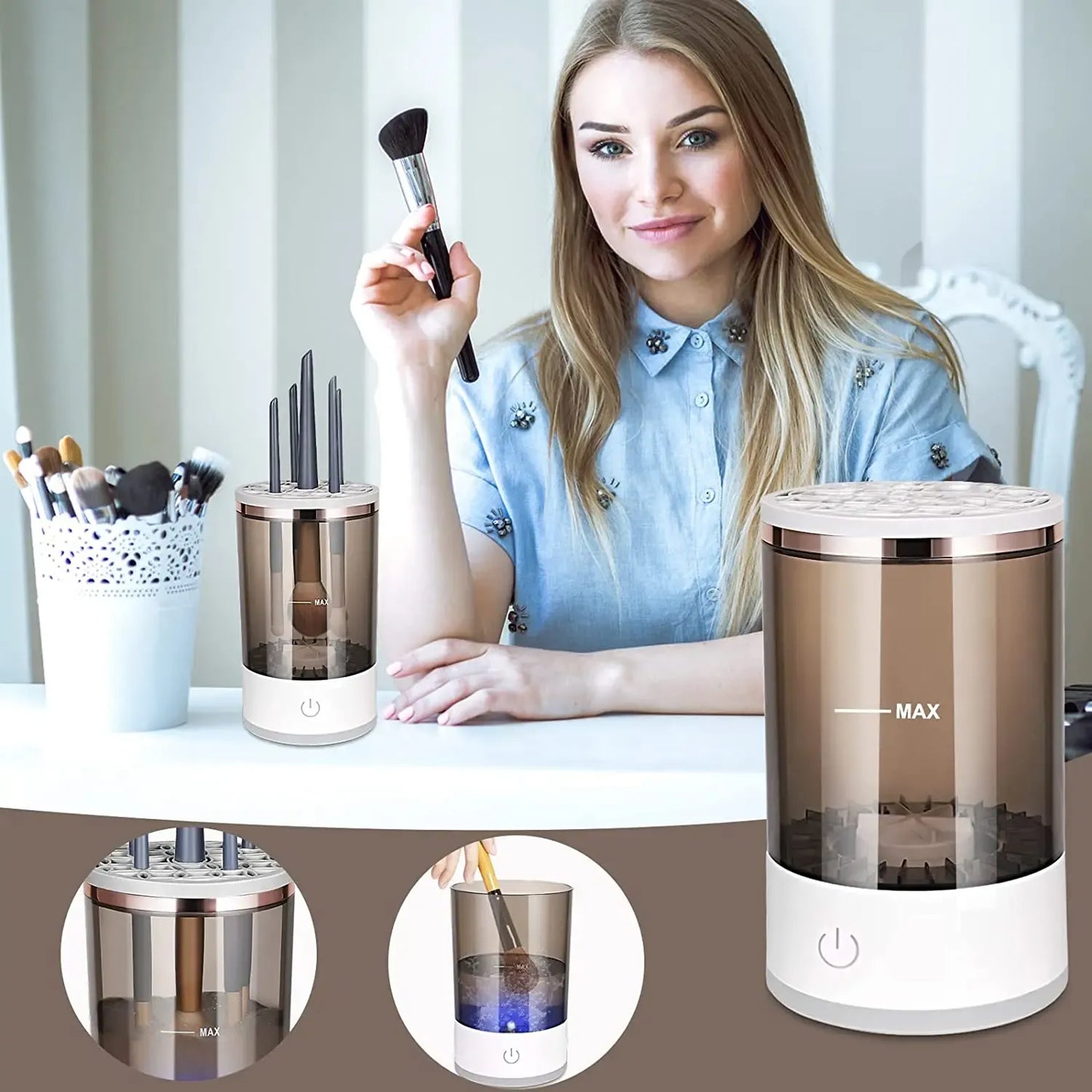 Makeup Brushes Cleaner Machine Portable USB