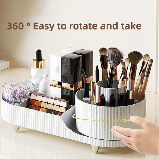 Rotating Makeup Organizer – Sleek, Smart & Stylish Storage Solution 🔥