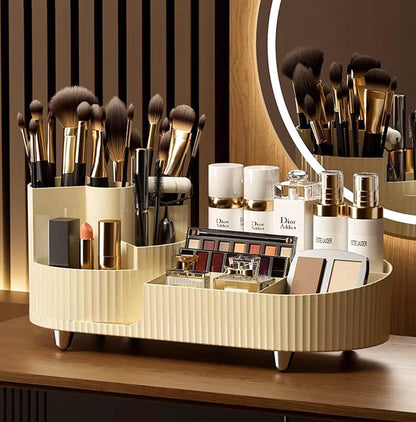 Rotating Makeup Organizer – Sleek, Smart & Stylish Storage Solution 🔥