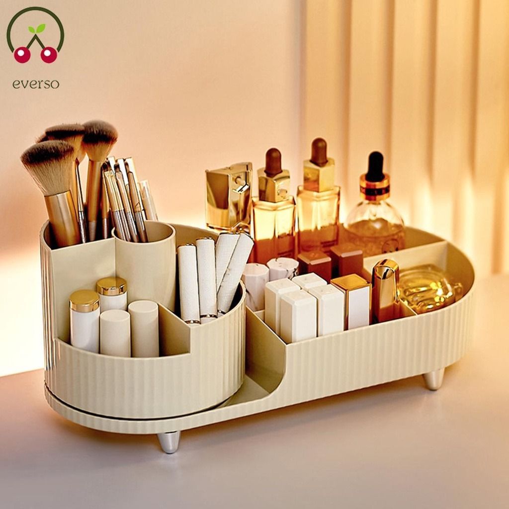Rotating Makeup Organizer – Sleek, Smart & Stylish Storage Solution 🔥