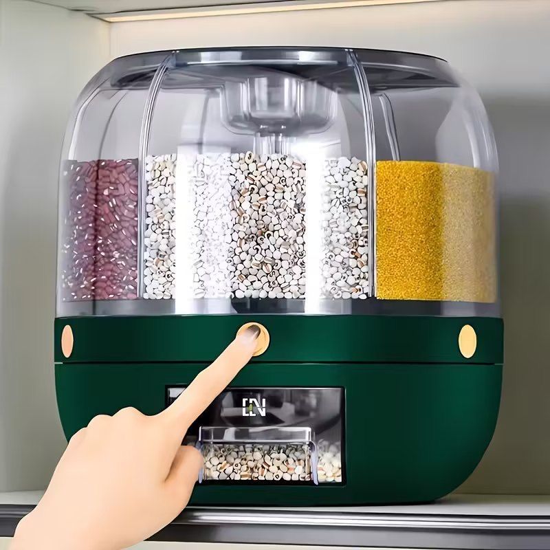 ✨ Grain Container 6-in-1 Rotating Dry Food Container🍚
