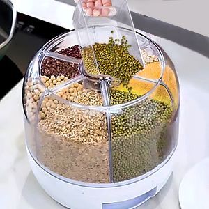 ✨ Grain Container 6-in-1 Rotating Dry Food Container🍚