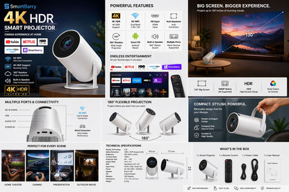 4K HDR Smart Projector – Cinema Anywhere