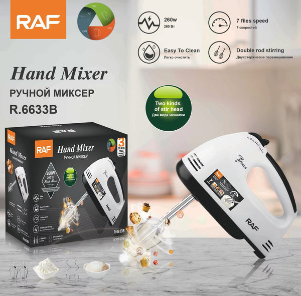 ⚡ Hand Mixer RAF R.6633B – Powerful & Convenient Kitchen Essentia