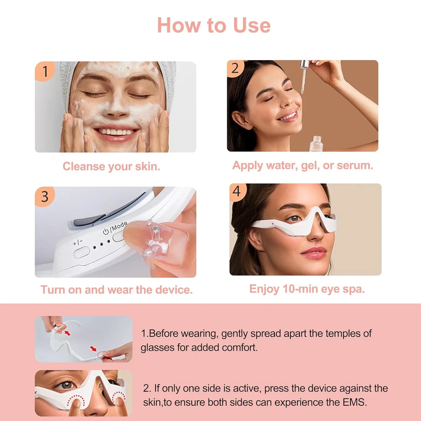 Under Eye Red Light Therapy Beauty Device