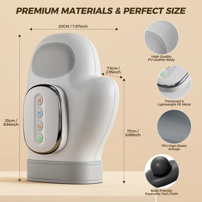 Hand Massager with Heating and Pressing Functions, Cordless Hand Massager