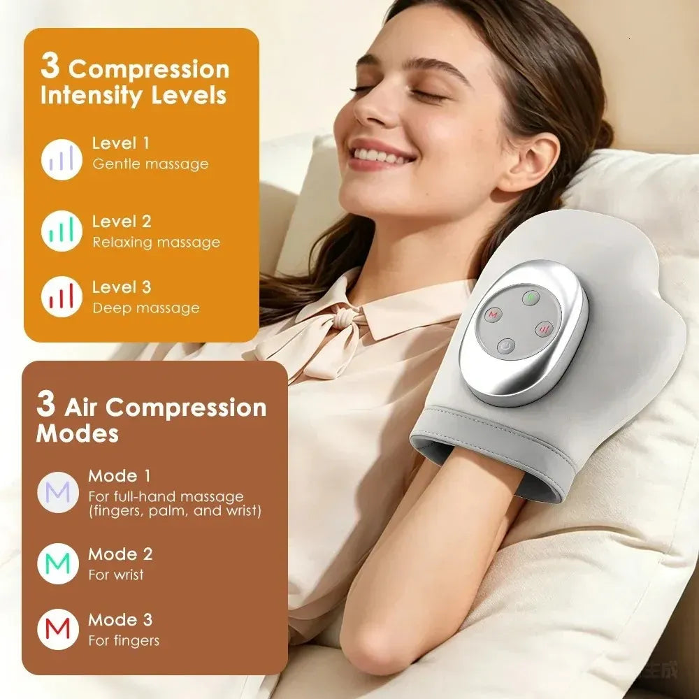 Smart Hand Massager with Air Compression & Heating