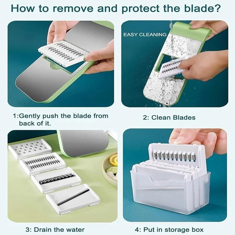 7 in 1 Multifunctional Vegetable Slicer & Grater Set