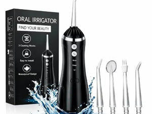 Oral Irrigator – Cordless Water Flosser with 4 Nozzle Attachments