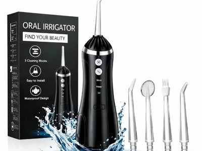 Oral Irrigator – Cordless Water Flosser with 4 Nozzle Attachments