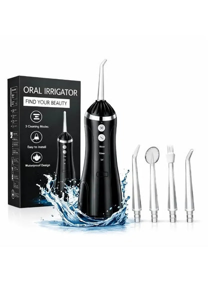Oral Irrigator – Cordless Water Flosser with 4 Nozzle Attachments