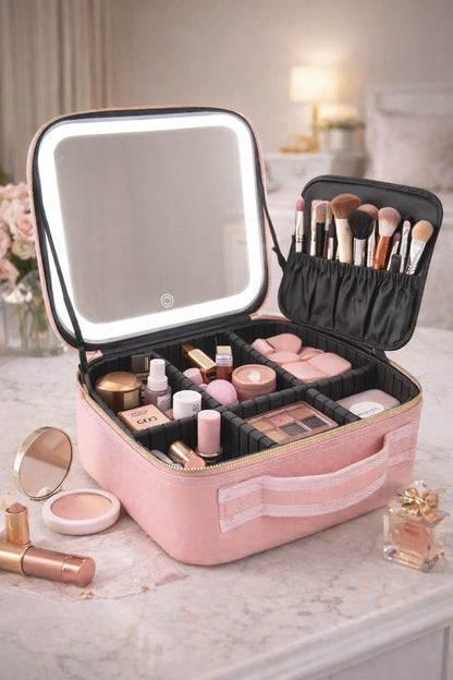 ✨ LED Makeup Organizer Bag 💖 Glow Anywhere