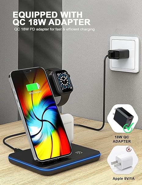 3 in 1 Wireless Charging Station
