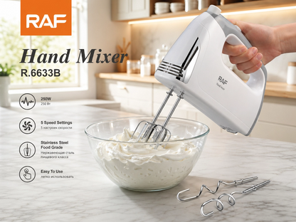 ⚡ Hand Mixer RAF R.6633B – Powerful & Convenient Kitchen Essentia