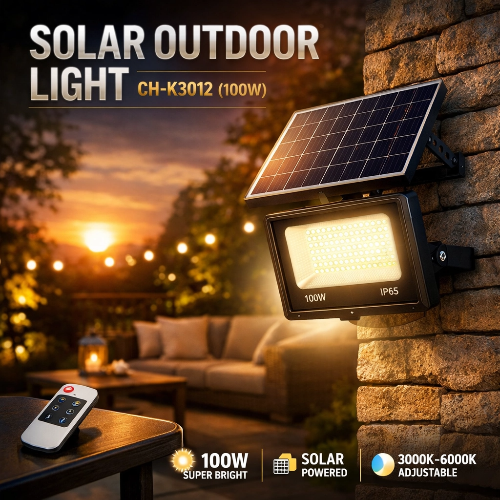 Solar Outdoor Light CH-K3012 (100W) 💡